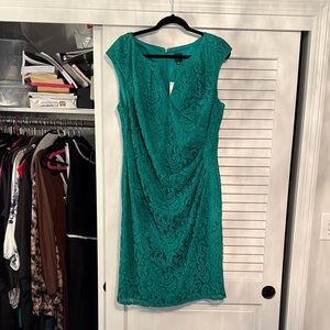 Saks Fifth Avenue Black Label Teal Dress